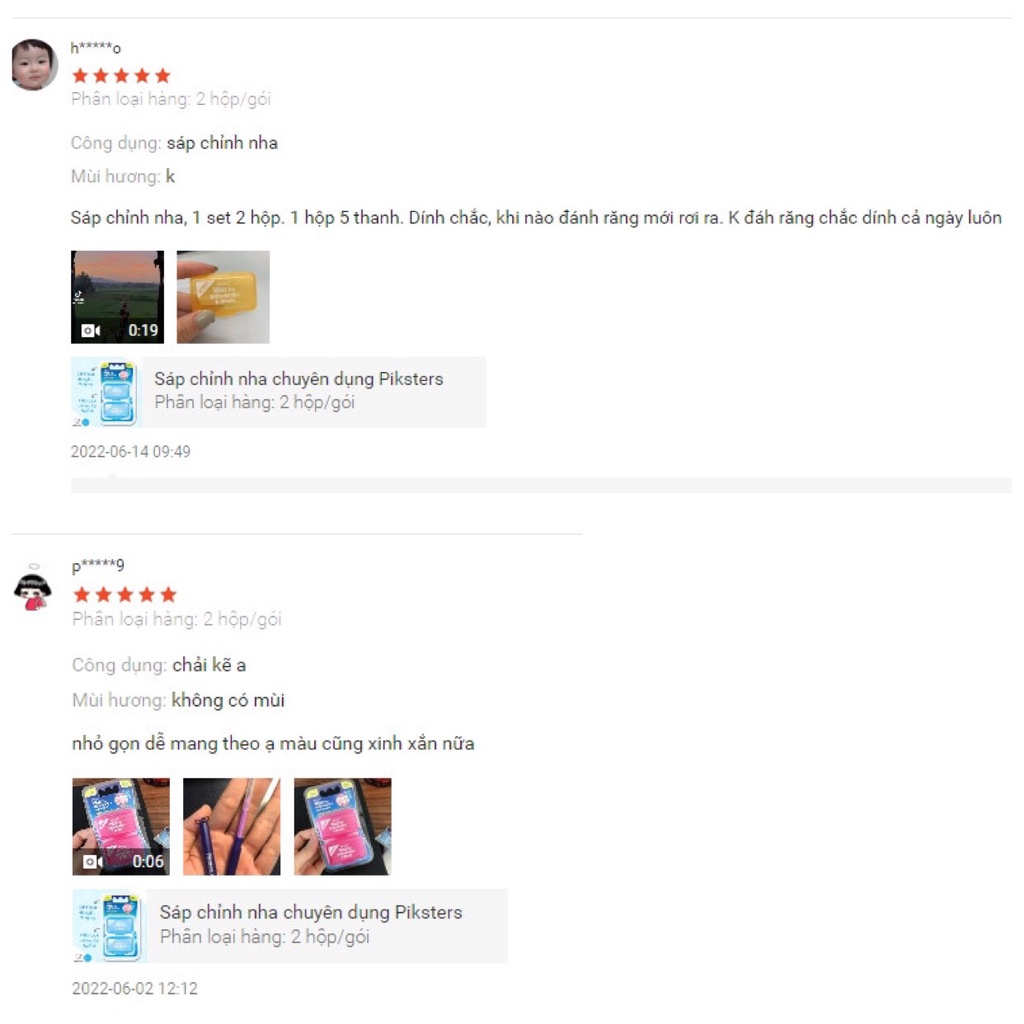 Sáp Chỉnh Nha Piksters SDDS- Bảo vệ răng nướu cho mắc cài sứ, kim loại...giúp giảm cọ sát, tránh tổn thương