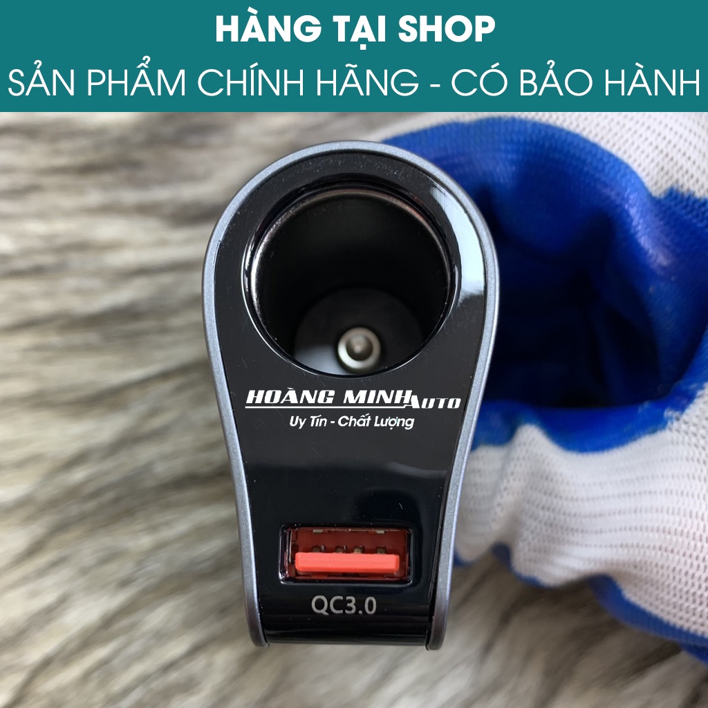 Tẩu Sạc ô tô, xe hơi Hyundai HY-10 gồm 1 Tẩu Tròn (3 USB Nhỏ) - Có đèn led báo điện áp ac quy