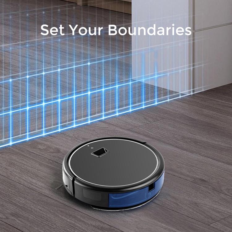 Robot hút bui lau nhà K186 dẫn đường bằng camera định vị 360, Wifi Tuya điều khiển qua điện thoại app Smart life