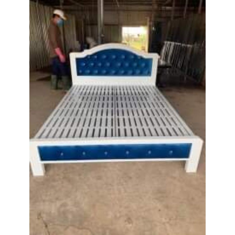 Giường sắt khung hộp 5x10 1m8x2m | BigBuy360 - bigbuy360.vn