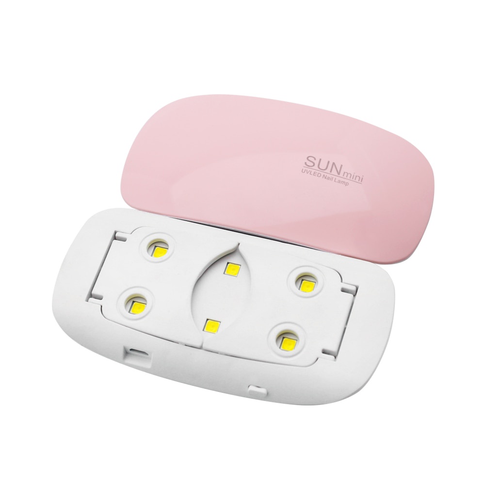 Đèn LED UV nhỏ nhắn giúp sấy khô sơn móng tay có công suốt 6W cùng với cáp USB tiện dụng