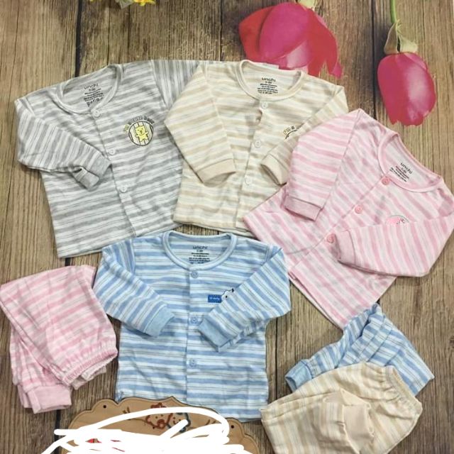 Set 3 bộ Unchi kẻ dài tay