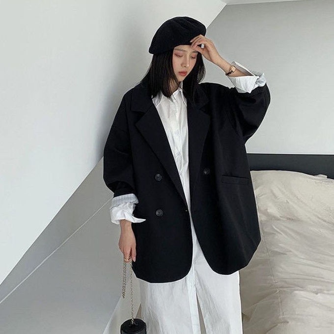 Áo Khoác Blazer Màu Cà Phê Thời Trang Xuân Thu  Kiểu Mới Chất Lượng Cao