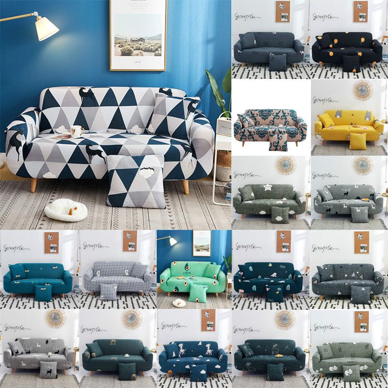 Vỏ Bọc Ghế Sô Pha 1 / 2 / 3 / 4 Chỗ Ngồi Chống Trượt Họa Tiết Hoa Hình Học Dễ Thương