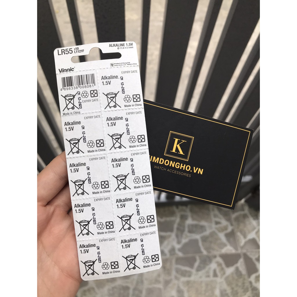 Vỉ 10 viên pin L1121F LR55 AG8 1120 391A SR1120SW L1121 VINNIC Pin đồng hồ