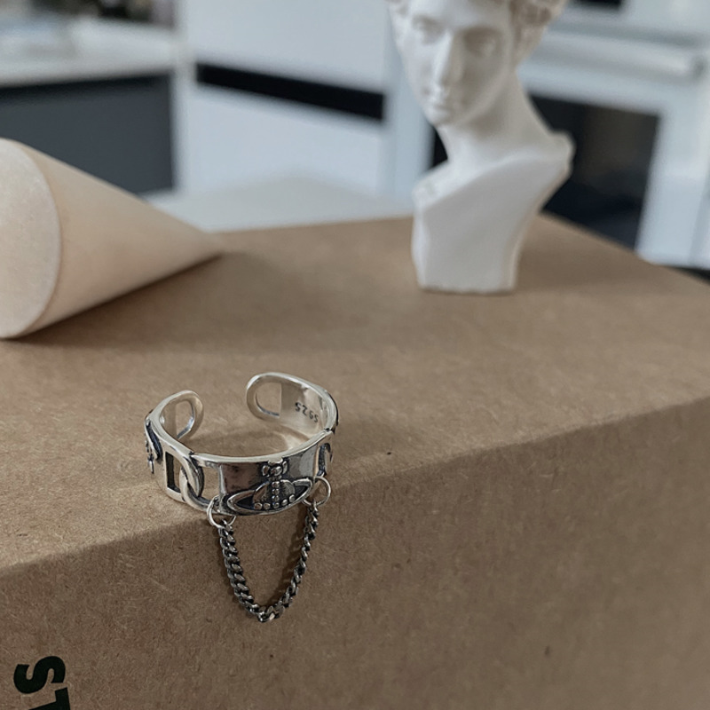 Nhẫn Dây Xích Vũ Trụ 1910024Nhẫn Hở Dễ Phối Đồ Phong Cách Hip Hop Cá Tính