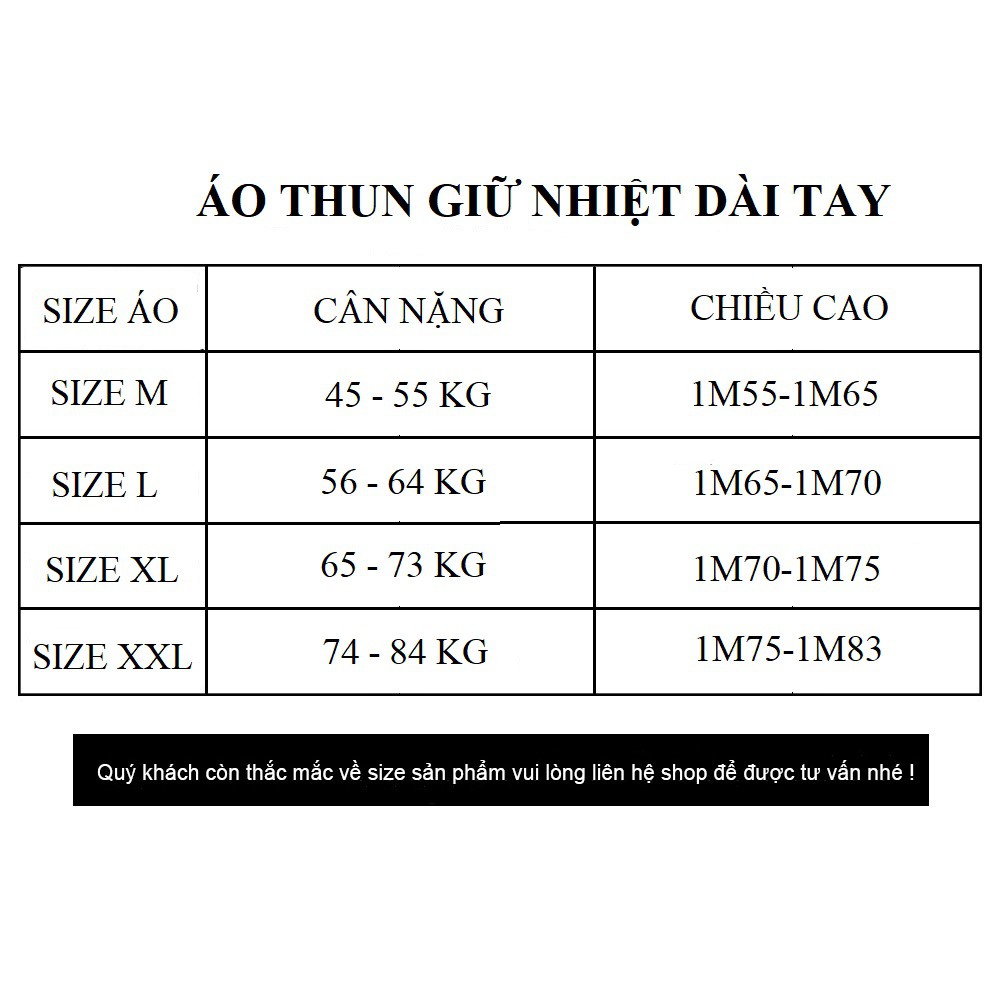 Áo giữ nhiệt nam thể thao dài tay nhiều màu size từ 45 đến 90kg | BigBuy360 - bigbuy360.vn