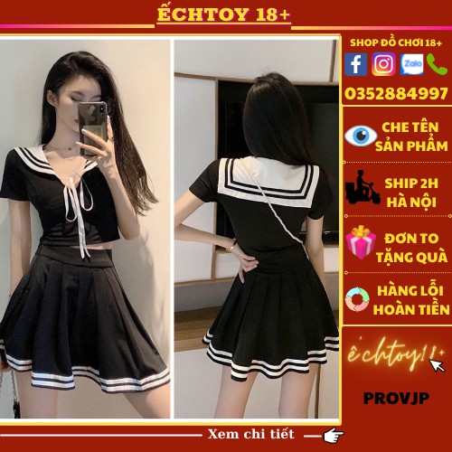 Cosplay Sexy Học Sinh Váy Ngủ Quyến rũ Đồ Lót  Màu Đen - Nội Y Nữ - NY45