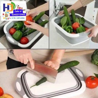 Chậu kèm thớt 2in1 gấp gọn