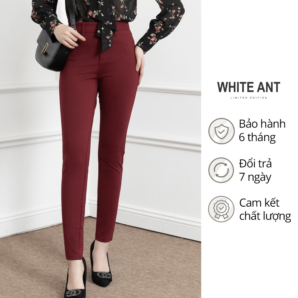 Quần Legging Công Sở Nữ WHITE ANT Thiết Kế Ống Côn Cạp Cao, Chất Liệu Cao Cấp Chống Bai Xù 160603016