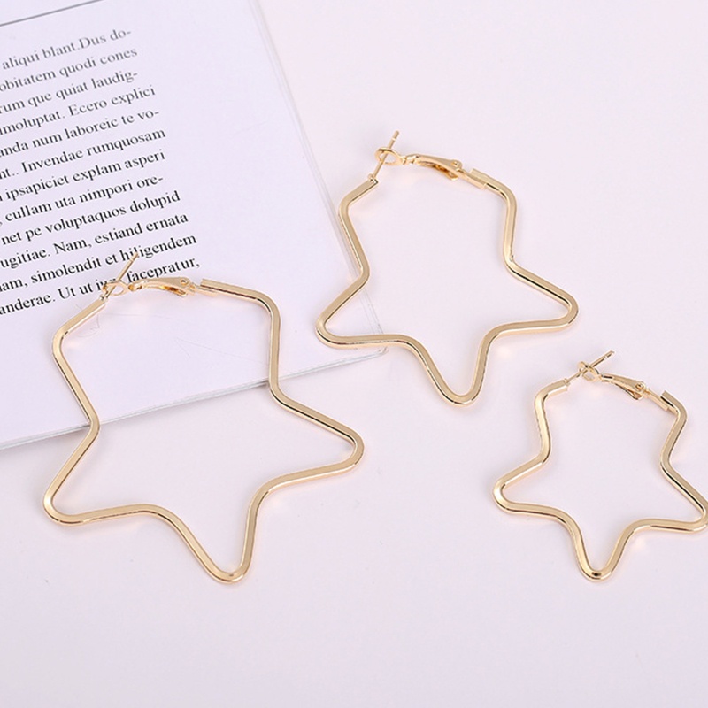 Cặp Bông Tai Trái Tim Ngôi Sao Năm Cánh Thời Trang Nữ