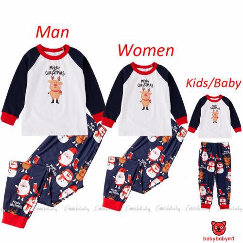 ℒℴѵℯ~Women Christmas Family Matching Adults MOM&amp;DAD Kids PJs Sleepwear Nightwear Pajamas Set