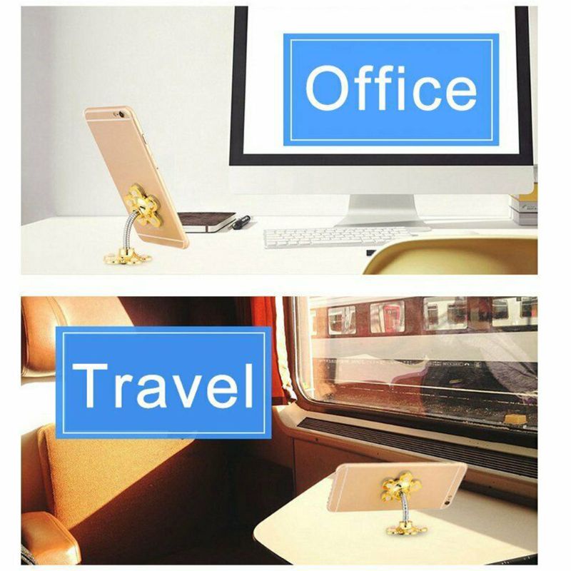 Giá Đỡ Điện Thoại Bằng Kim Loại Xoay 360 Độ Hình Bông Hoa Xinh Xắn Cho iPad iPhone Samsung Smartp