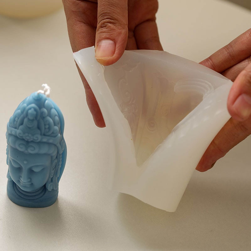 Khuôn silicon làm nến tạo hình tượng Phật 3D độc đáo DIY