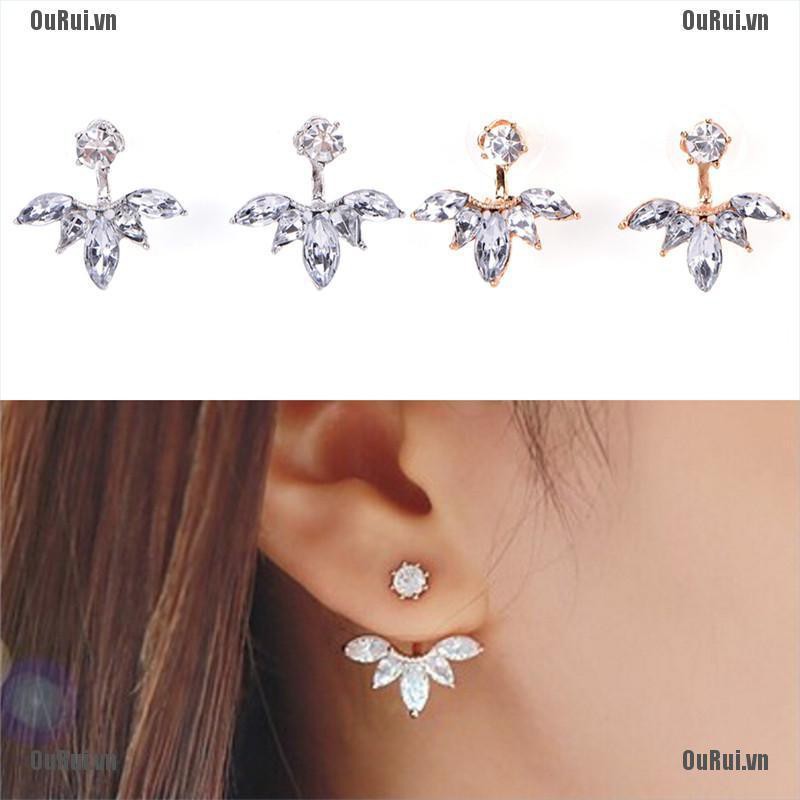 Bông Tai Đính Đá Lấp Lánh Thời Trang Thanh Lịch Cho Nữ