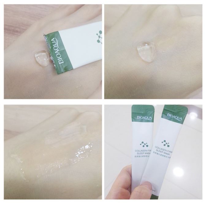 Hộp 20 Gói Mask Collagen Bioaqua - Mặt Nạ Ngủ Dạng Thạch Nâng Cơ, Căng Bóng, Bổ Sung Collagen Cấp Nước Dưỡng Ẩm