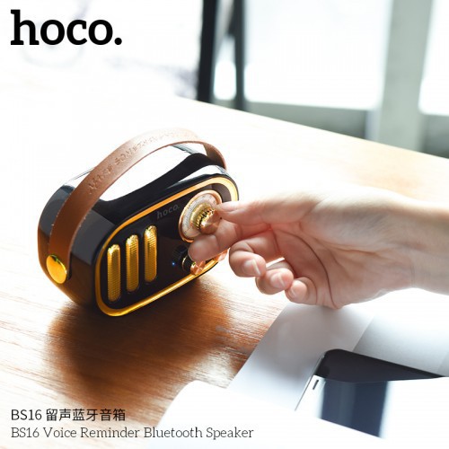 Loa Bluetooth Hoco BS16 có hỗ trợ thẻ nhớ phối hợp kiểu dáng cổ điển và hiện đại đẹp sang trọng âm thanh chất lượng