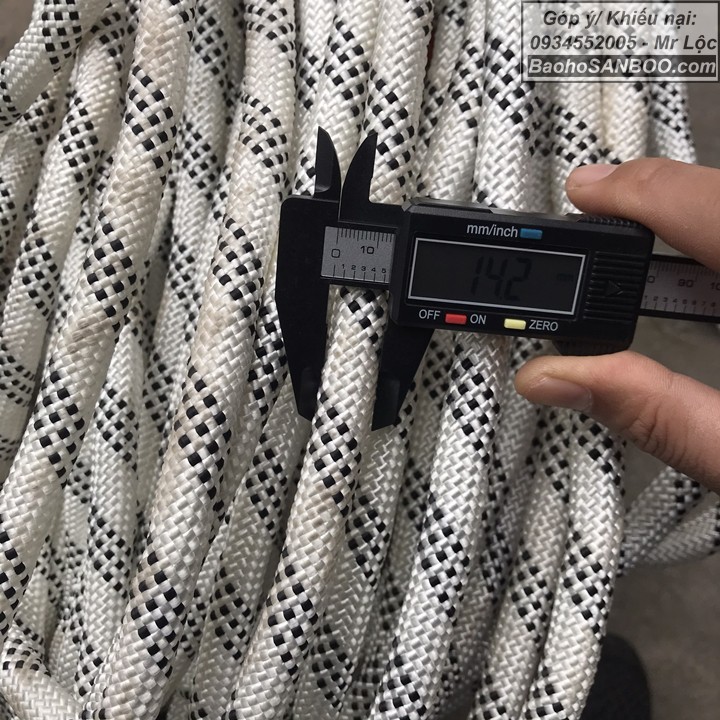 14mm x 1 Mét - Dây dù cứu sinh, Dây thừng cứu hộ cứu nạn, Dành cho thợ lăn sơn, lính cứu hộ - Giá tính theo mét dài