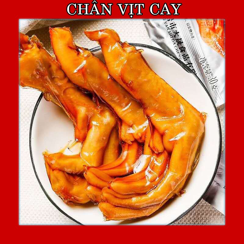 Chân vịt cay dacheng trung quốc combo 30 gói giá rẻ loại 31.8gam siêu ngon