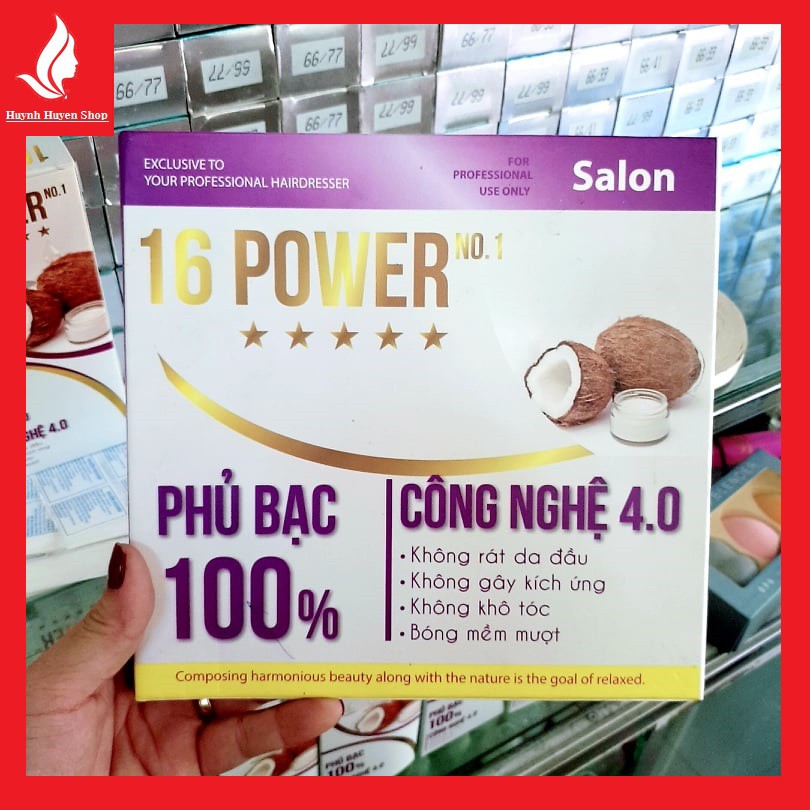 Nhuộm phủ bạc 16 Power chiết xuất tinh dầu dừa chuẩn Salon | BigBuy360 - bigbuy360.vn