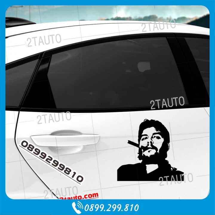 Tem decal CHE GUEVARA, logo CHE GUEVARA dán ô tô xe hơi xe máy- decal dán xe nhiều màu tùy chọn- MẪU 3