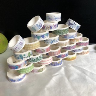 Cuộn washi bảng 1,5cm nhiều hoạ tiết xinh