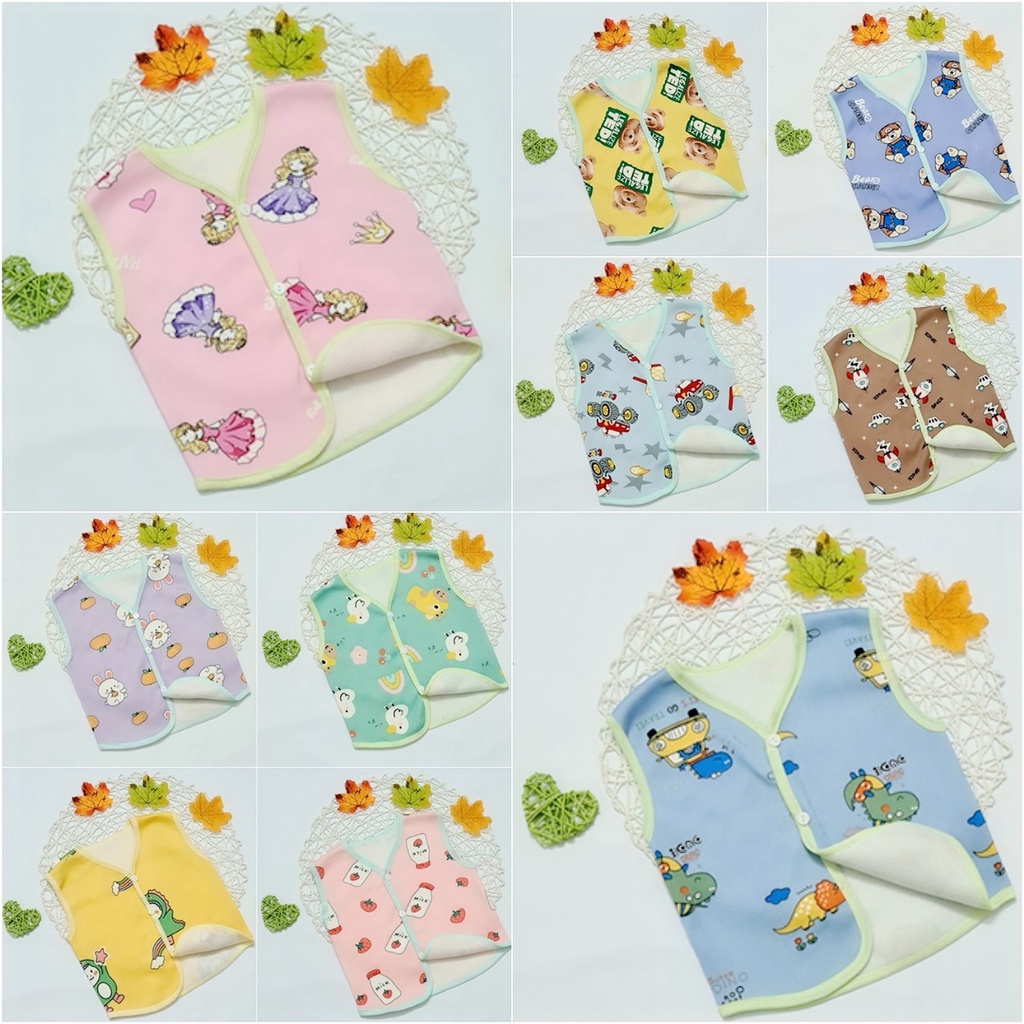 HÀNG LOẠI 1 - Áo gile nỉ lông chất cực đẹp cho bé từ 3-14kg