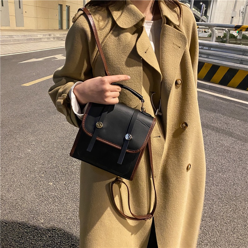 Túi Đeo Chéo Hình Vuông Nhỏ Thời Trang Thu Đông Phong Cách Retro Mới