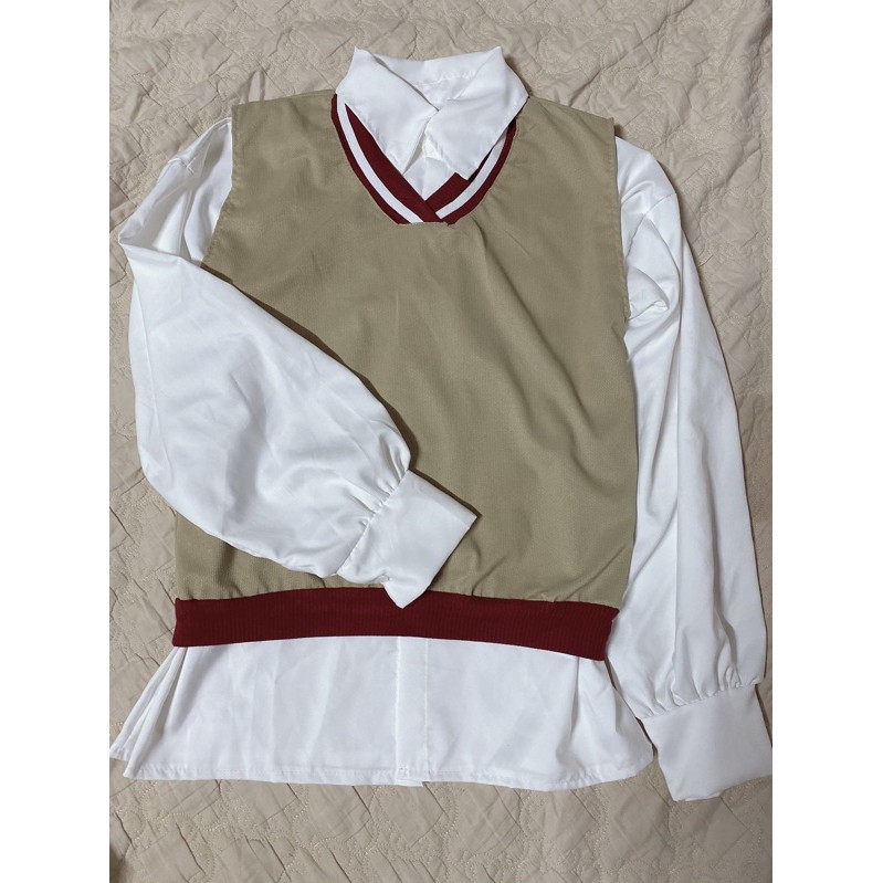 [Set] Đồ nữ 🦋 3 món áo gile áo sơ mi và chân váy mặc đi tập đi chơi cực xinh form thụng trẻ trung năng động  BỘ ĐỒ 5 | BigBuy360 - bigbuy360.vn