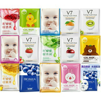 Combo 50 miếng mặt nạ Nội địa Trung mix ngẫu nhiên