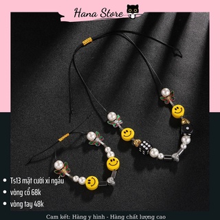 ts13 vòng cổ mặt cười xí ngầu nam nữ cá tính
