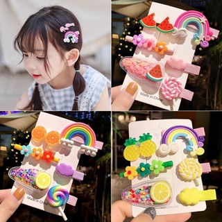 Set dây buộc tóc, set kẹp tóc mái cho bé gái đủ màu