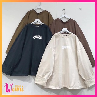 Áo phông nữ form rộng tay dài gwcr - 1803 wami.official