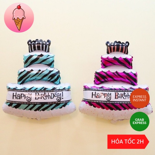 Bóng Bay Hình Bánh Sinh Nhật 3 Tầng Size Đại Trang Trí Sinh Nhật Cho Bé Trai Bé Gái - K76