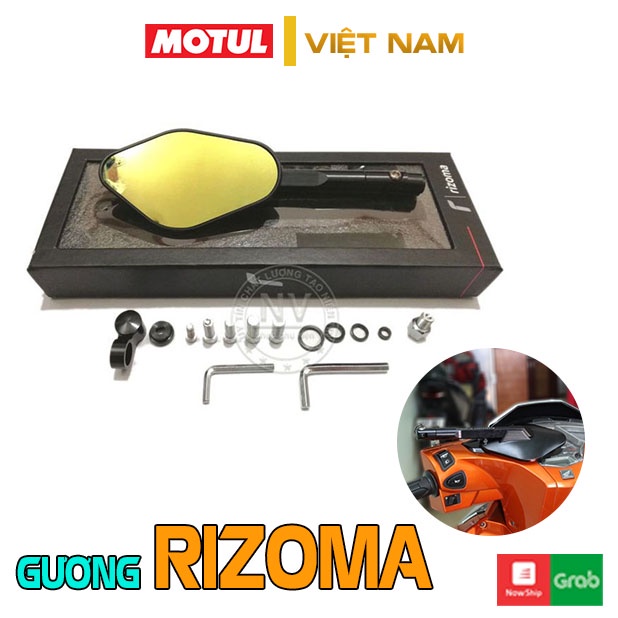 Gương chiếu hậu xe máy Rizoma thời trang mini mẫu Elisse màu theo cán gắn chân kính cho AB, SH, SH Mode, Wave,…