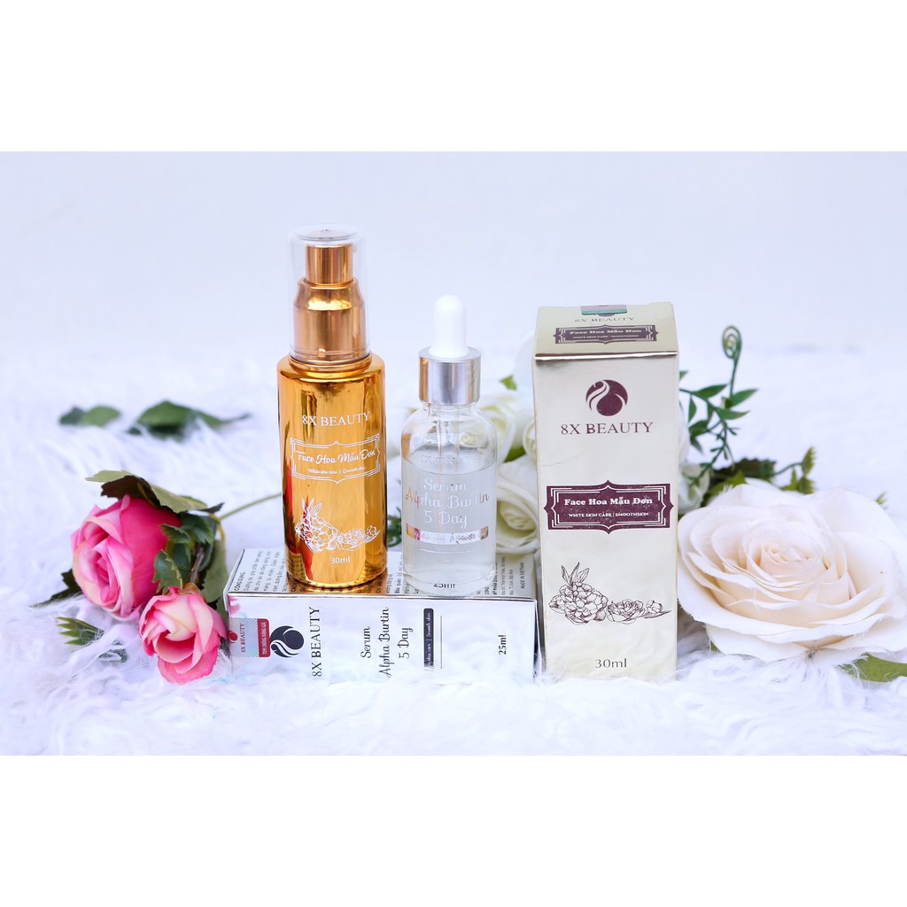 Serum Alpha Burtin Kích Trắng Giảm Mụn Nám 25ml Tặng Kem Face Dưỡng Trắng Hoa Mẫu Đơn 8x Beauty | BigBuy360 - bigbuy360.vn