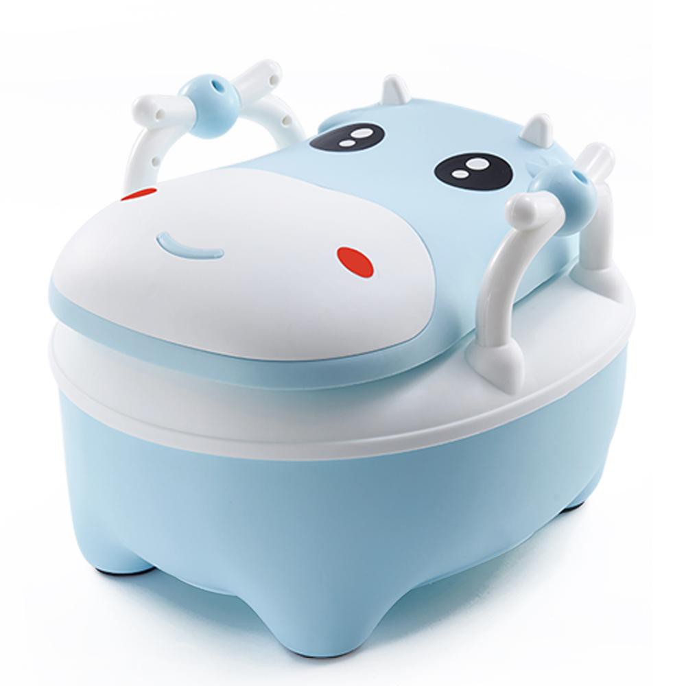 Bô Vệ Sinh Trẻ Em KIDWOW Hình Bò Có Tựa Lưng, Tay Vịn, Lót Da PVC, PU Cho Bé Từ 12 Tháng Đến 6 Tuổi