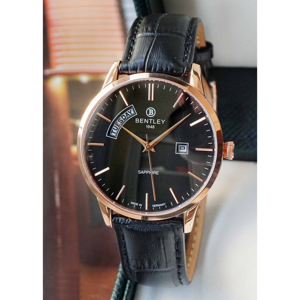 Đồng hồ nam dây da mặt kính chống xước Bentley BL1864 BL1864-10 BL1864-10MRBB