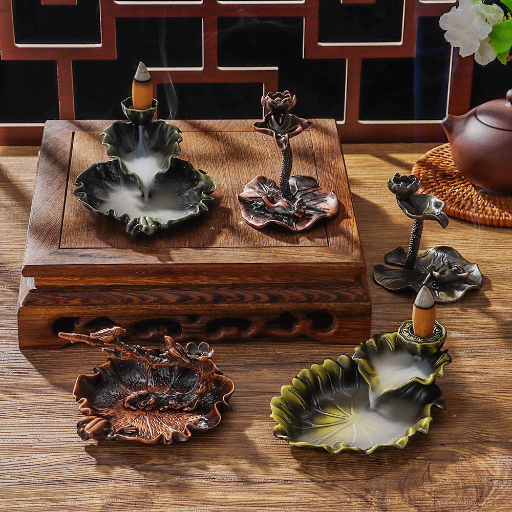 Giá Đỡ Đốt Trầm Hương Hình Lá Sen Độc Đáo