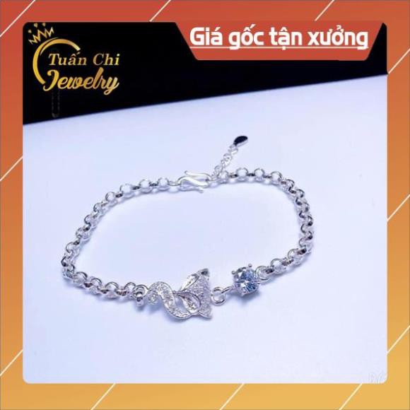 Lắc Tay Nữ 🍁 FREESHIP🍁 Vòng Tay Hồ Ly Bạc Cho Nữ ,Bạc Ta Chuẩn Đẹp Free Ship Toan quoc