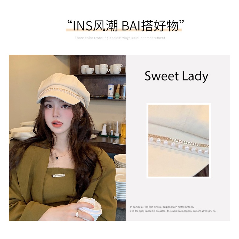 Nón beret thời trang mùa hè phong cách Hàn Quốc thời trang cho nữ