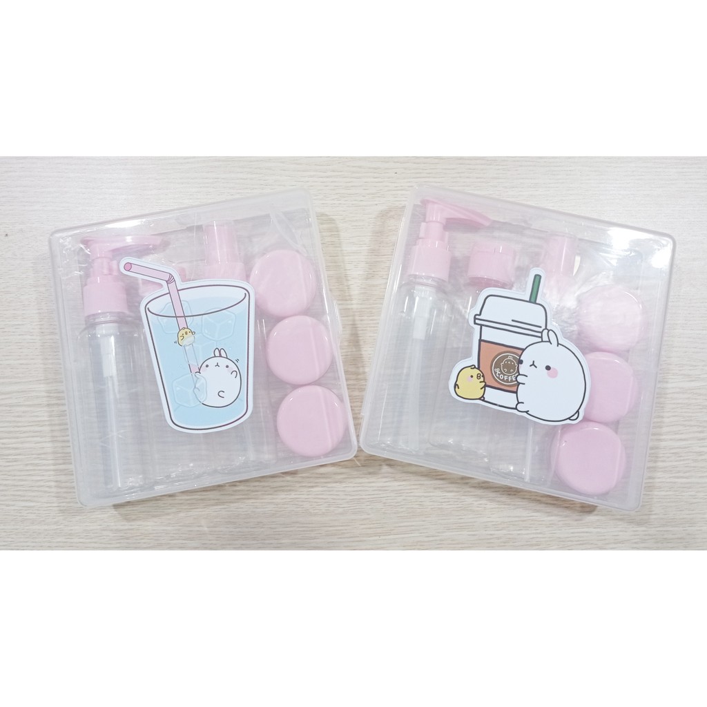 Bộ chiết mỹ phẩm du lịch molang 5 món CMP16 kèm hộp đựng