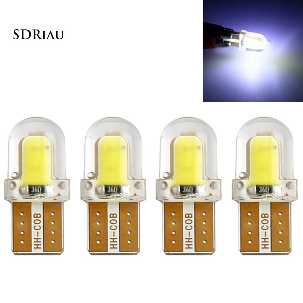 Bộ 4 đèn xi nhan siêu sáng 12V T10 W5W LED COB silicone chất lượng cao