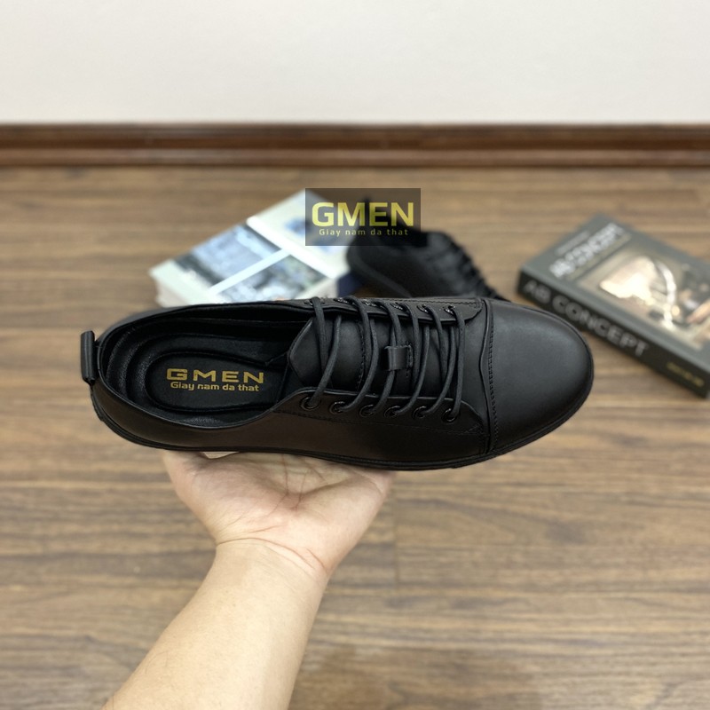 Giày buộc dây thể thao - giày da nam cao cấp chất liệu da thật mềm mại đế cao su khâu chỉ bảo hành 12 tháng TK0118