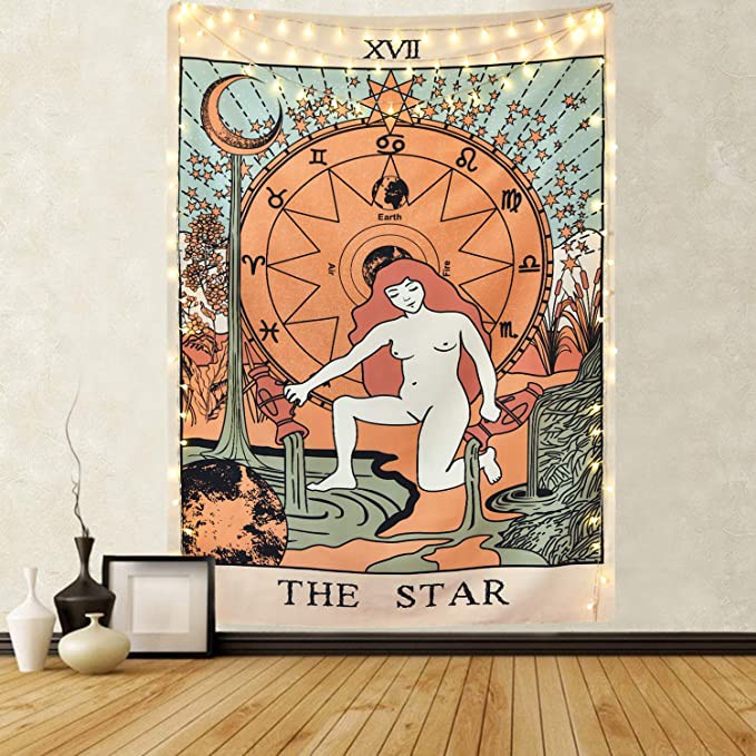 Thảm Tranh Vải treo tường bài tarot trang trí decor phòng-the sun B