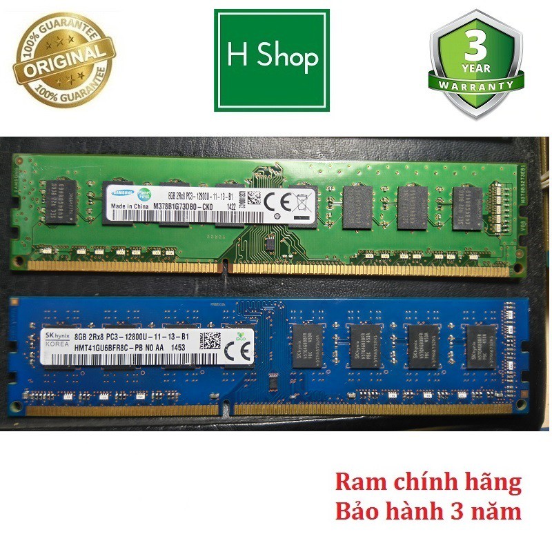 Ram PC DDR3 8Gb bus 1600 - 12800U, ram zin máy đồng bộ siêu bên và ổn định, bảo hành 36 tháng