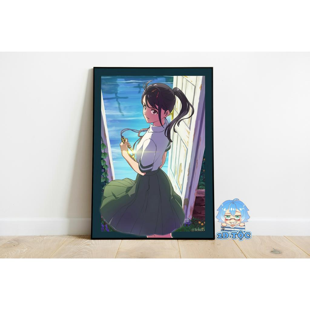 TRANH POSTER A3 Anime Manga Khóa chặt cửa nào Suzume Suzume no Tojimari CHẤT LIỆU GIẤY CAO CẤP - 2D Tộc Shop