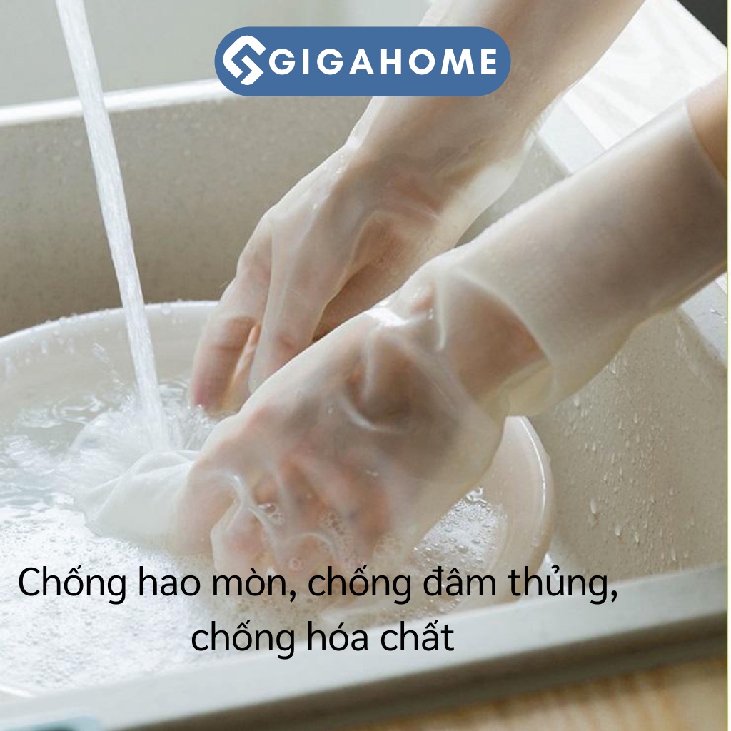 Găng Tay Cao Su GIGAHOME Rửa Chén Bát Chống Ăn Mòn, Siêu Dai, Siêu Bền 6337