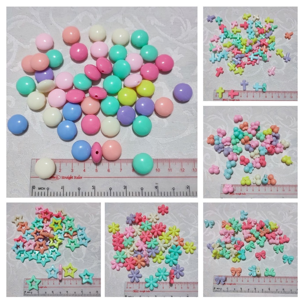 100gr hạt cườm nhựa màu - Nguyên liệu làm vòng tay, handmade