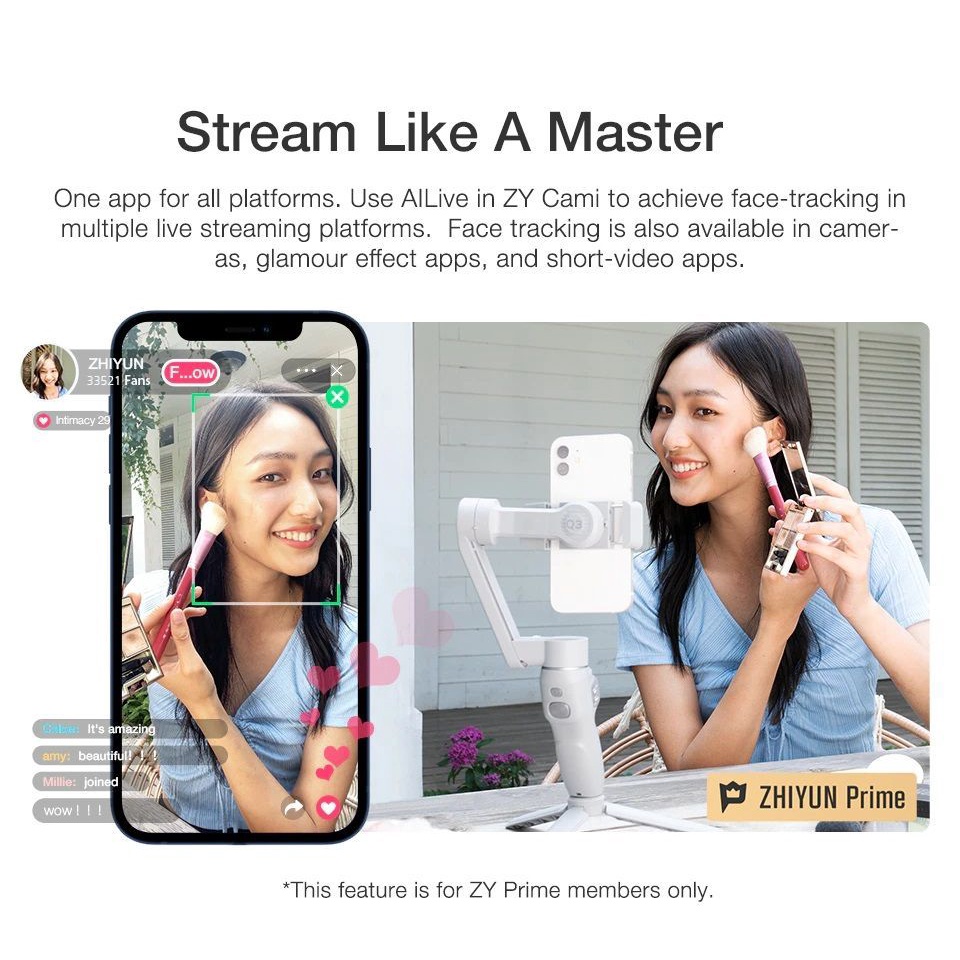 Gimbal Chống Rung cho Điện Thoại Zhiyun Smooth Q3 bản Combo Bảo Hành 1 Năm